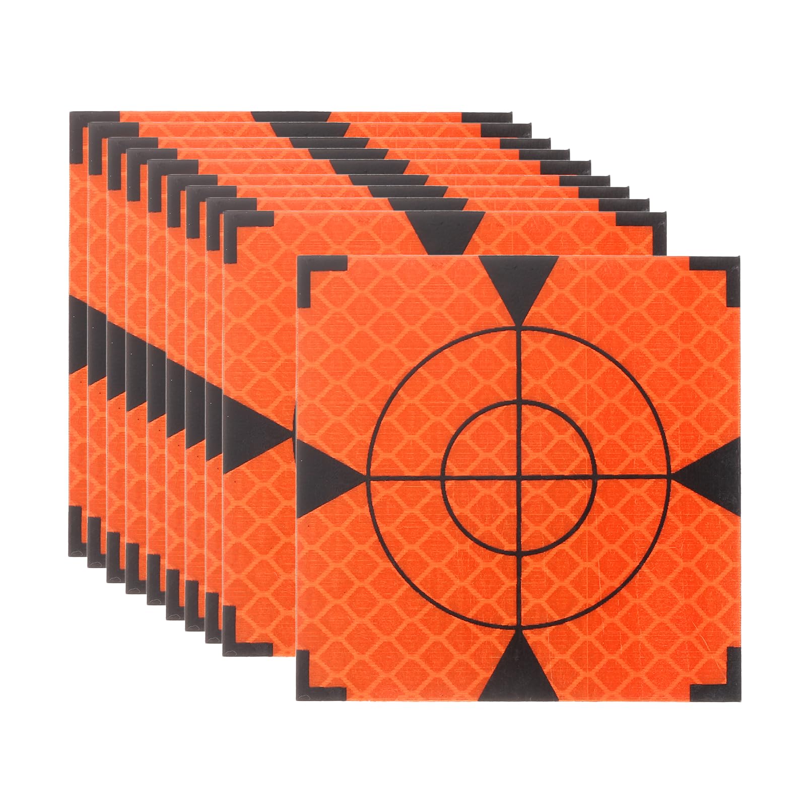 PATIKIL Survey Reflector Target (60x60mm, Red)(50 Pcs) Self-Adhesive Reflective Sheet Surveying Target Mark Tape, Suit for Total Station/Ship Inspection/Tunnel Measure