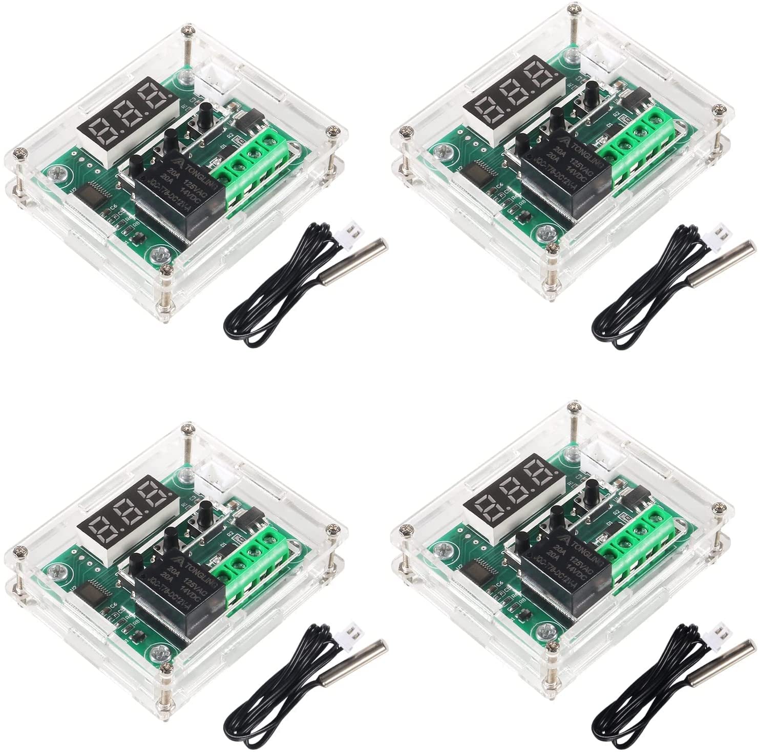 Super Debug 4pcs Temperature Controller Module with Case W1209 12V DC Micro Digital Thermostat -50-110°C Electronic Temperature Temp Control Module Switch with Waterproof NTC Probe (B09WKN797Y) Amazon Price History, Amazon Price Tracker
