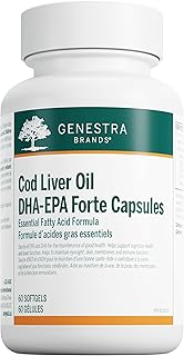 Genestra Brands - Cod Liver Oil DHA/EPA Forte Capsules - Blend of DHA, EPA, and Vitamins A and D - 60 Softgel Capsules