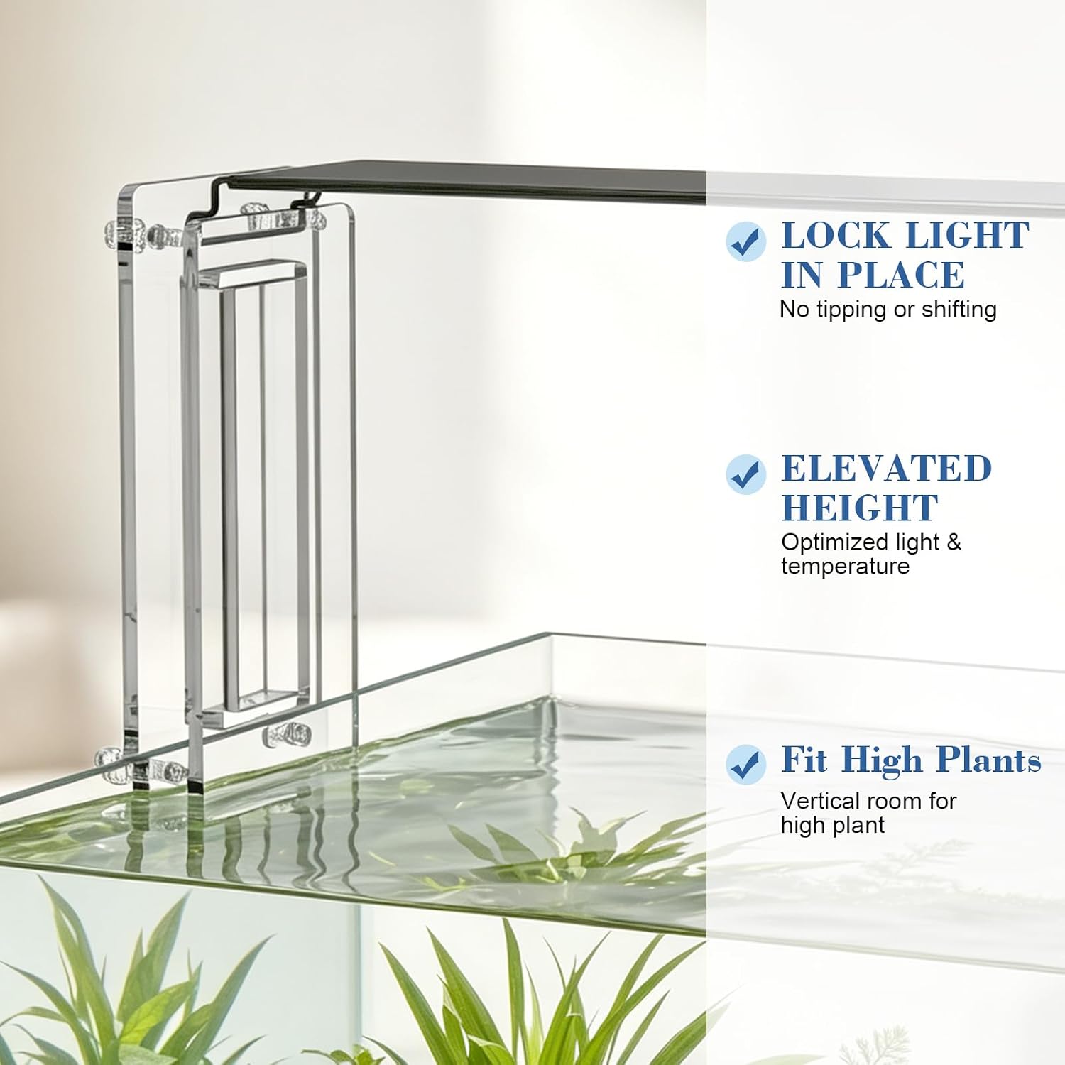 Adjustable Fish Tank Light Holder with Dual Height