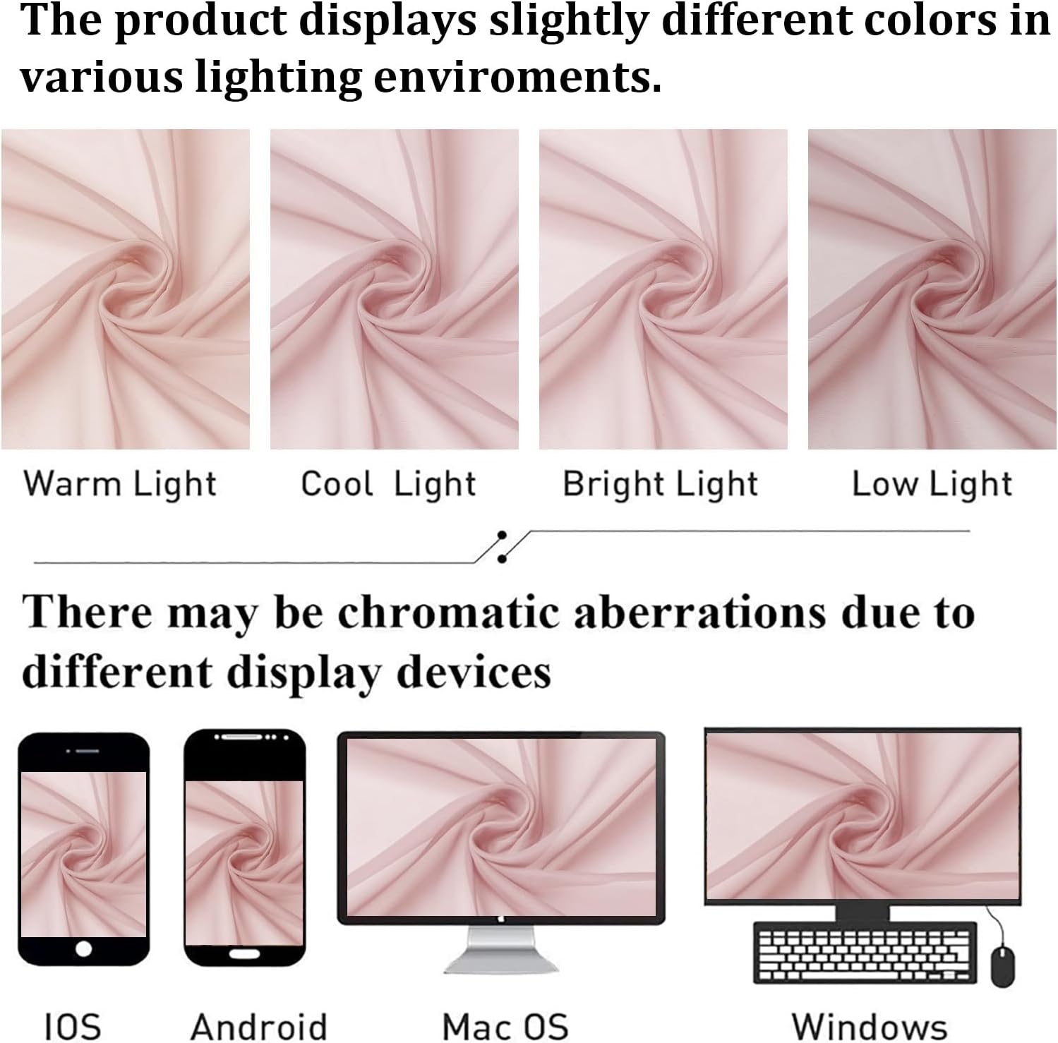 Lecloud Blush Pink Sheer Curtains 84 Inches Long 2 Panels Set, Light Filtering Window Curtains for Living Room Bedroom, Solid Voile French Door/Dining Room Drapes with Dual Rod Pocket, 40" W X 84" L - Image 7