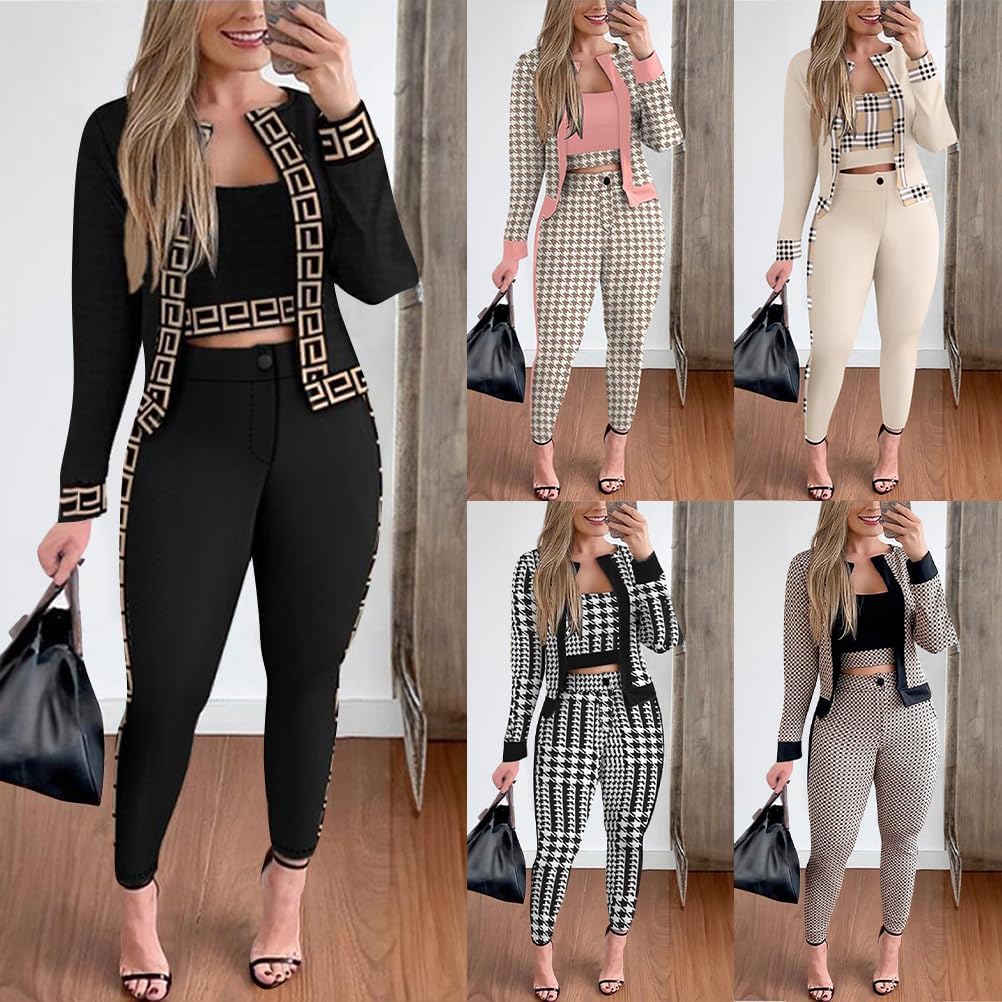 Tuta da donna Porty Pantsuit Elegante set da 2 pezzi senza maniche canotta e pantaloni chic tuta sportiva da donna pantaloni sportivi
