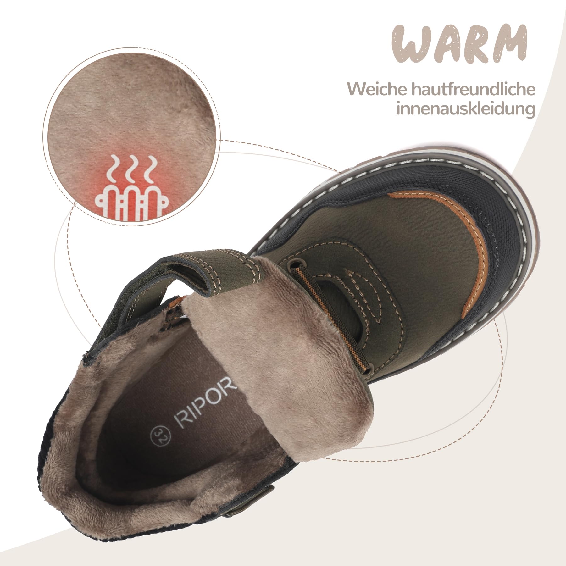 Kinder Winterstiefel Gefüttert Winterschuhe Rutschfest Mädchen Jungen Schneestiefel