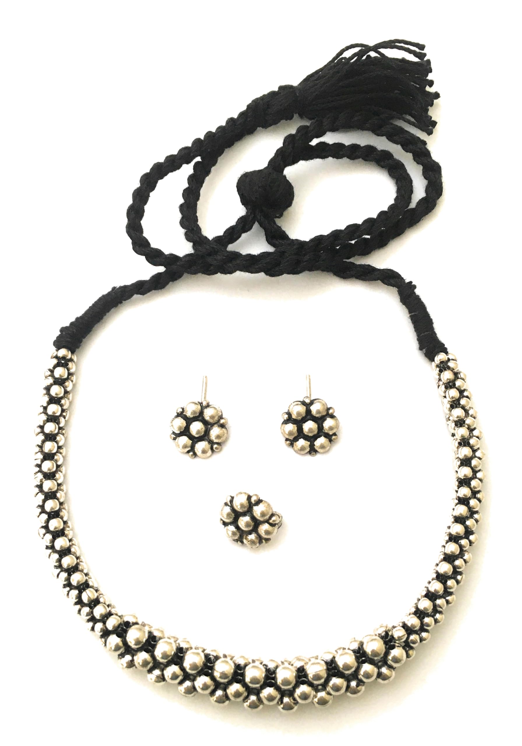 Sasitrends German Silver Oxidised Jewellery Set with AD Stones for Women & Girls - Traditional Elegance for Every Occasion (B0CKZ9S6F2) Amazon Price History, Amazon Price Tracker