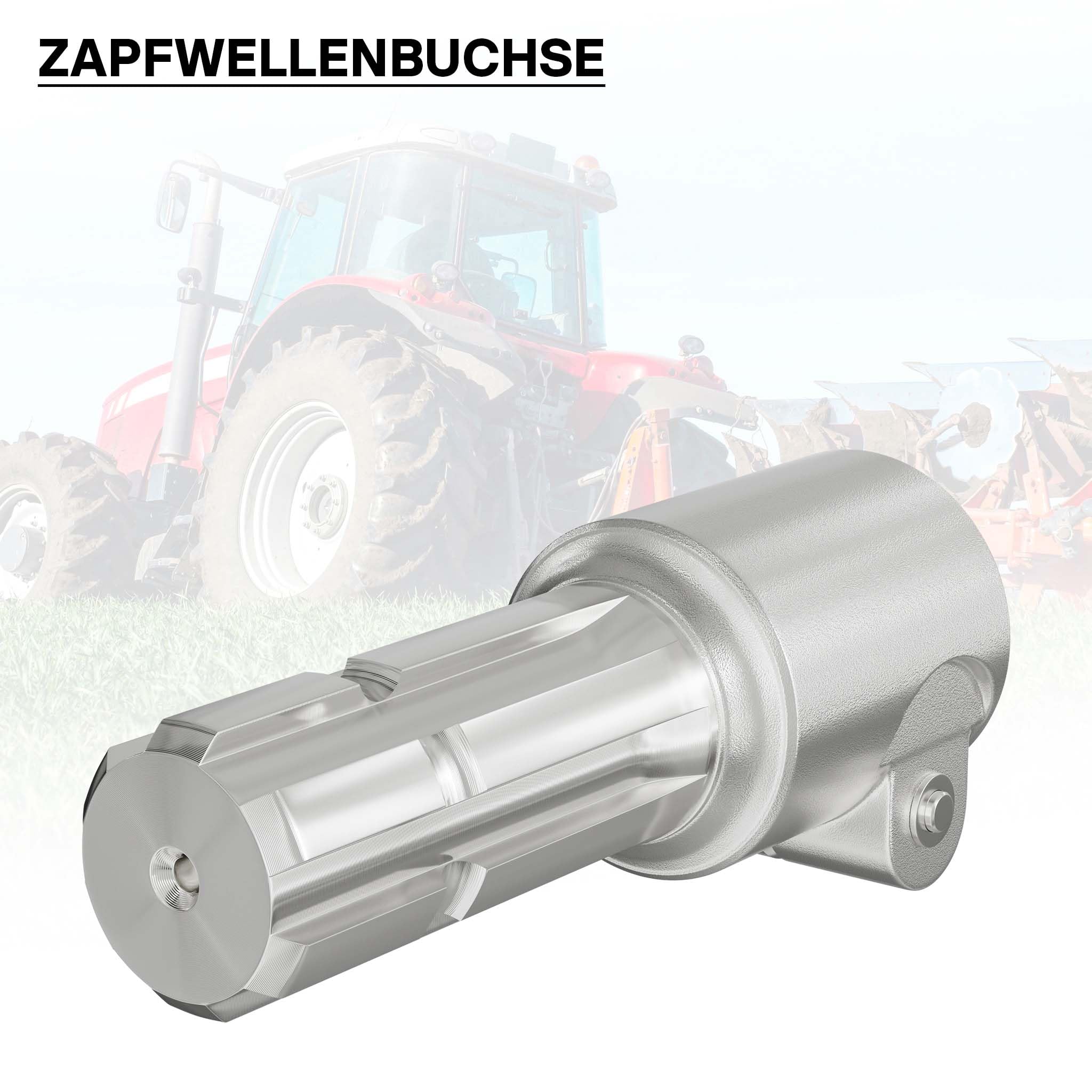 WilTec Manchon de Prise de Force Cardan - Longueur 175 mm - Raccord logement 1 3/8" 21D - Raccord Sortie 1 3/4" 6D - Ø 36 mm/44,37 mm - Arbre cannelé de Tracteur