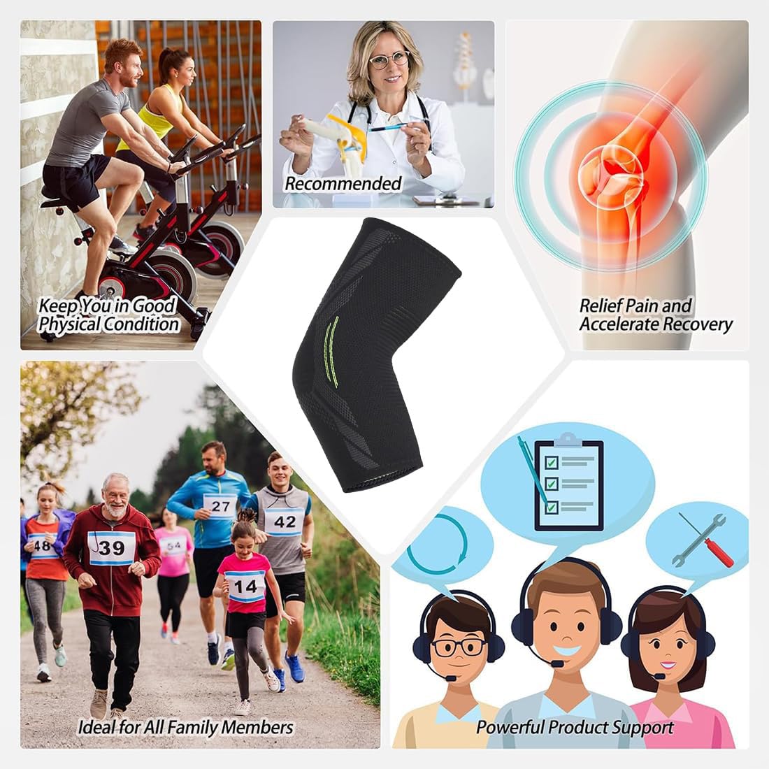 1 Pièce Coudière De Compression, Adaptée Aux Hommes Et Femmes, Coudière Sportive Pour Tennis, Gym, Crossfit Et Golf, Coudière Musculation