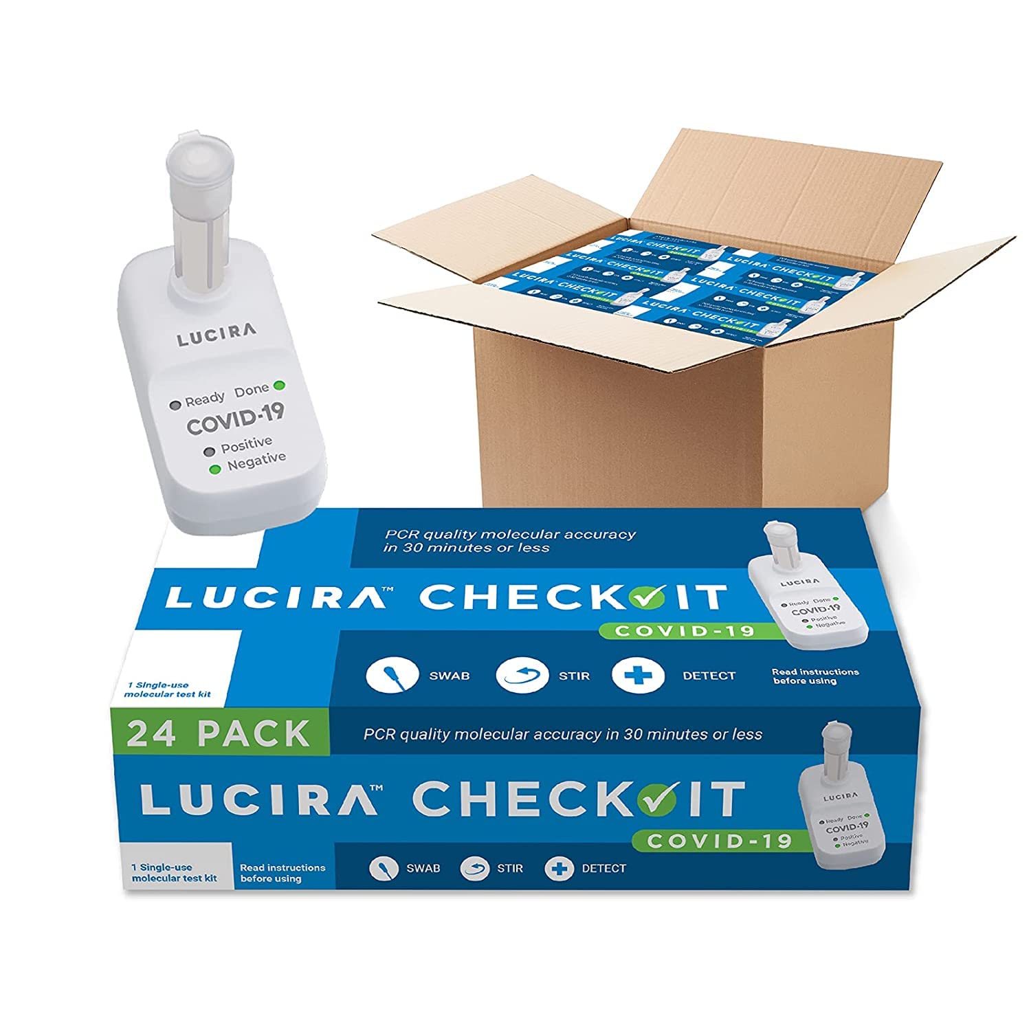 Buy Lucira CHECKIT COVID19 Test Kit, 1 Pack, 24 Tests Total, The Only