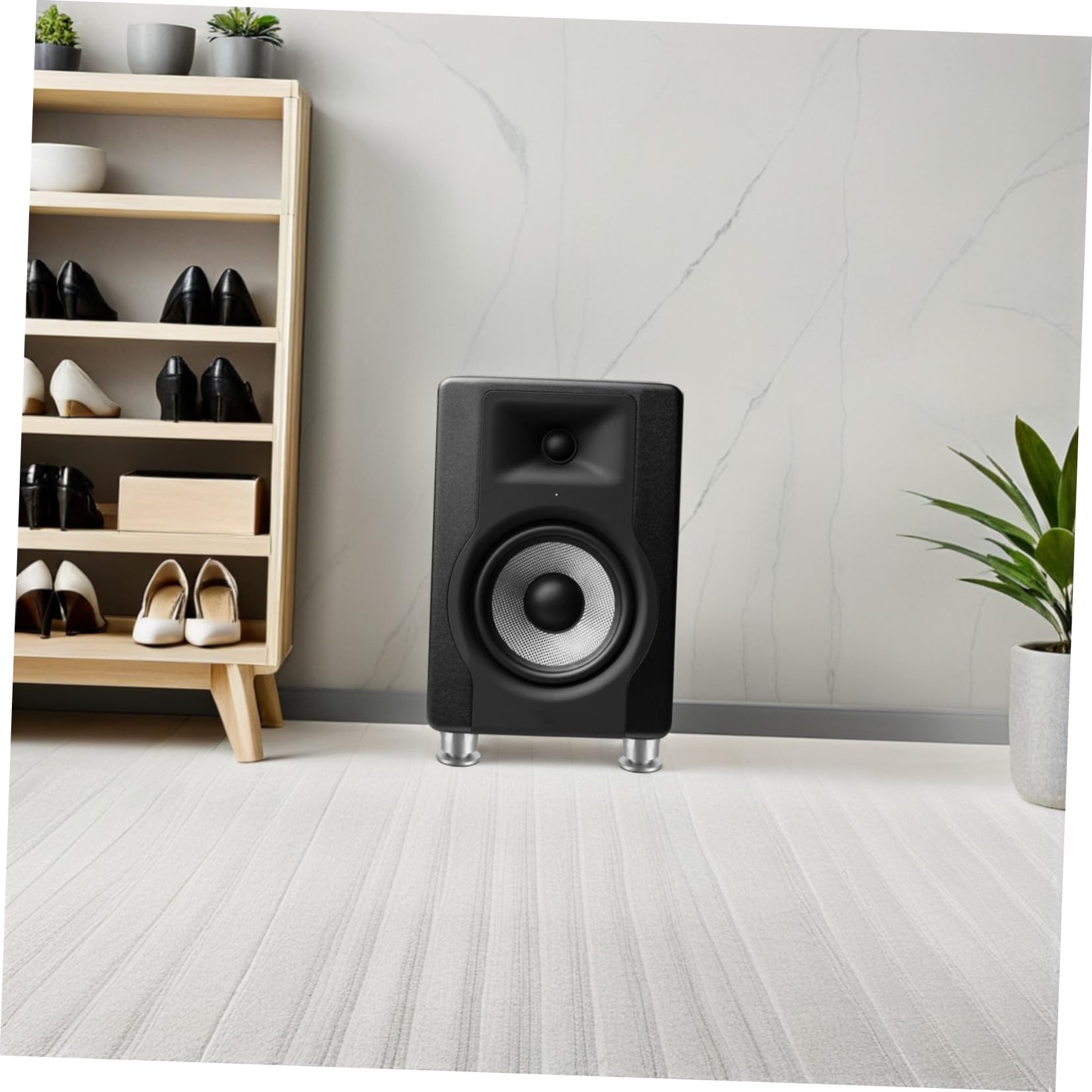 Piedini Isolanti per Altoparlanti da Scaffale 4 Pezzi, Tappetini Antivibrazione per Audio Hifi, Supporti Antivibrazione per Giradischi e Amplificatori, Miglioramento Bassi per Uso