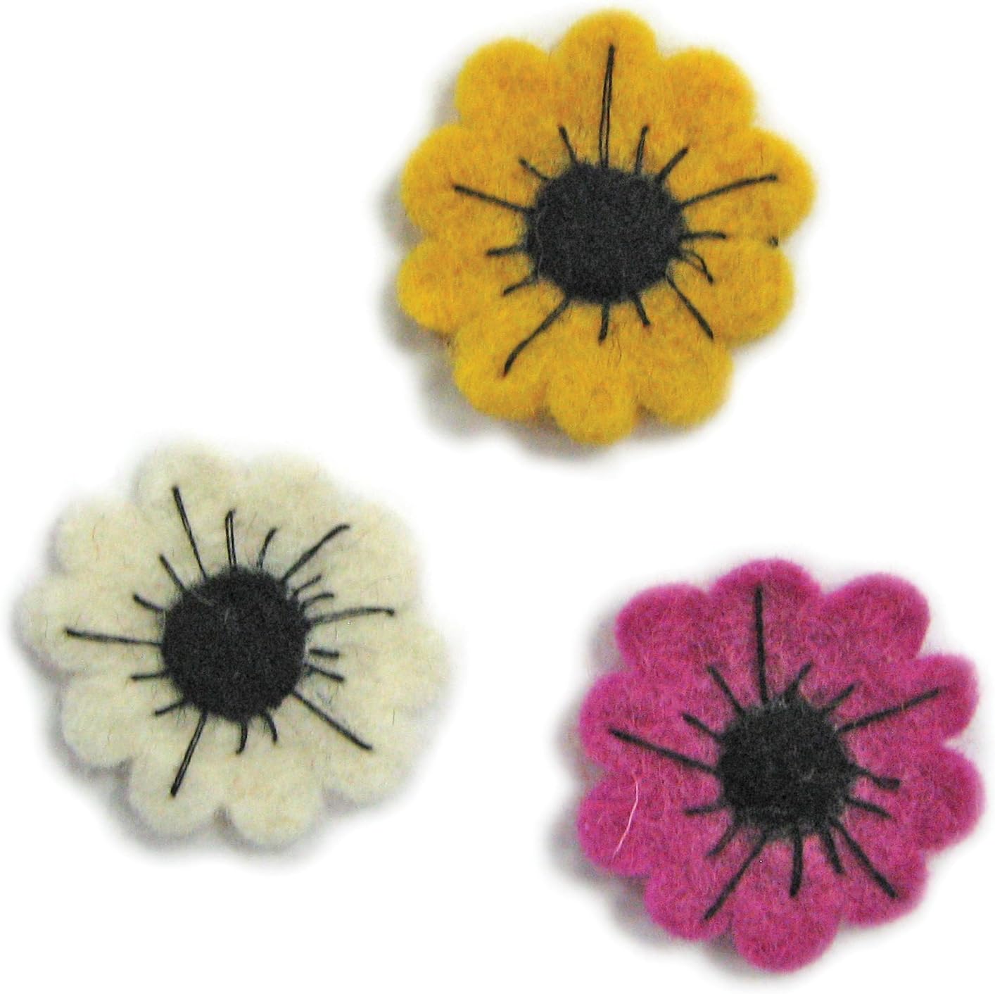 Dimensions Needlecraft Felt Embellishments, Dahlia Trio