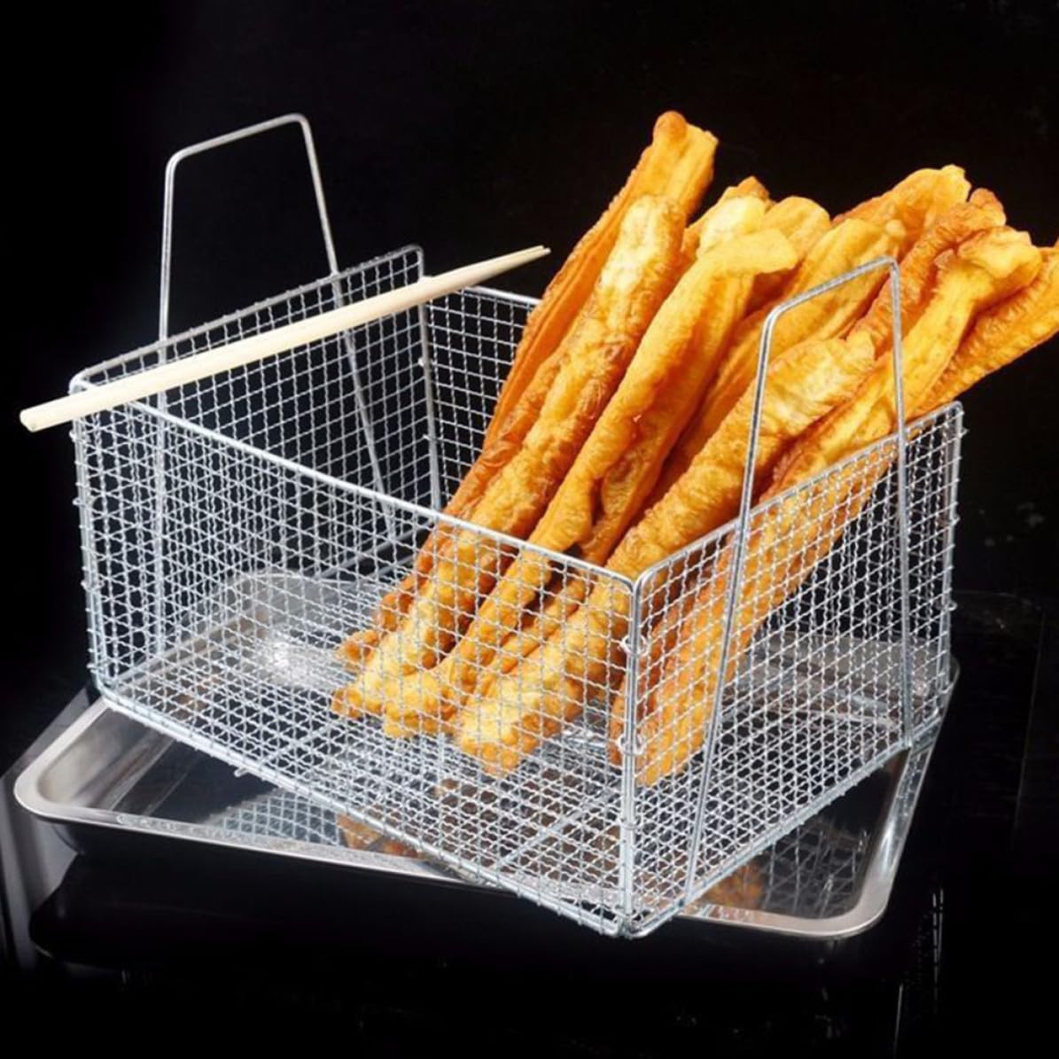 Acero Inoxidable Cesta para Freír, Colador de Alimentos