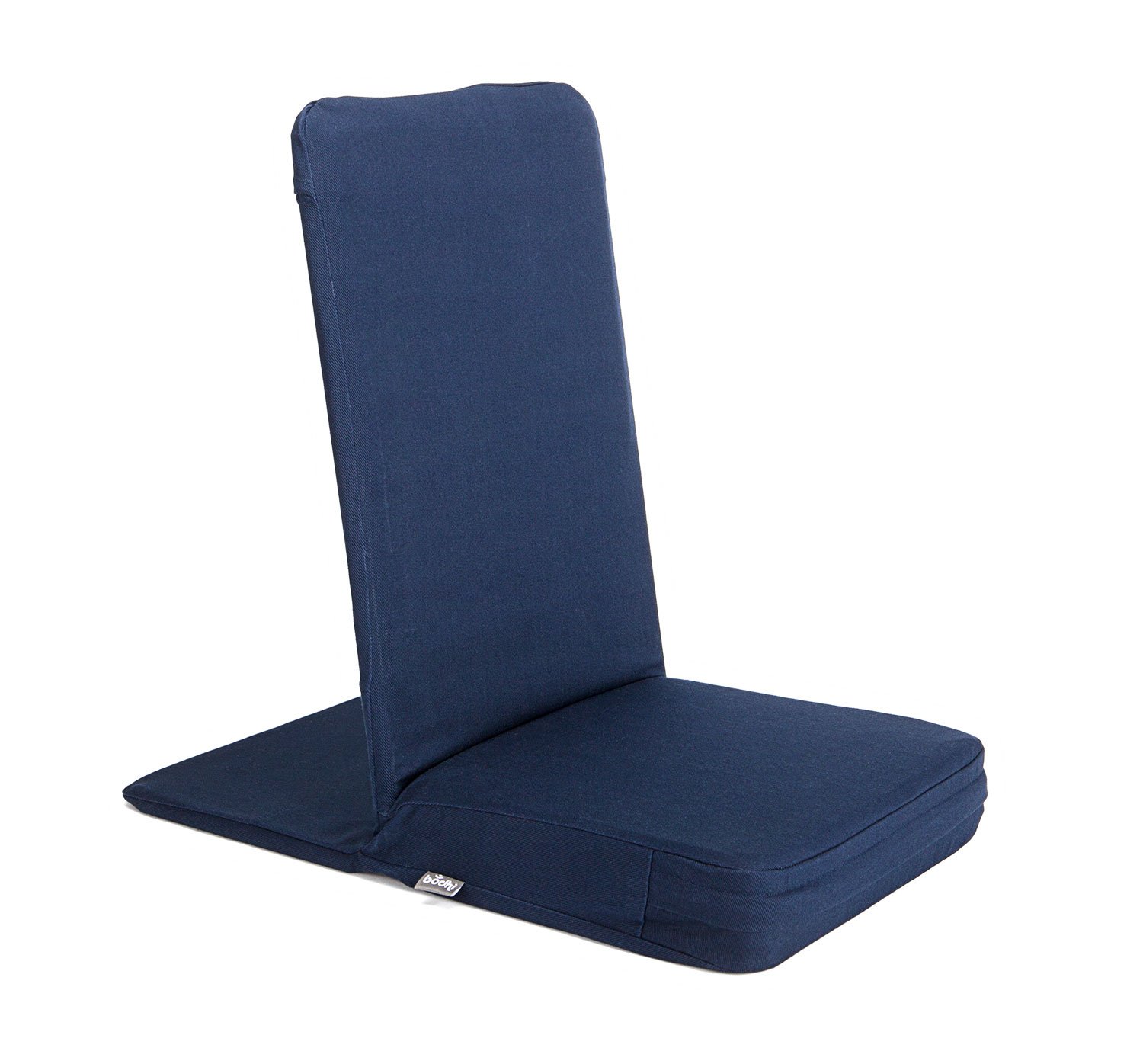 Mandir Boden Sedia con schienale imbottito, meditazione Sedia con extra spesso cuscino per Case per sale, meditazione, bodennahes lavorare, blu notte