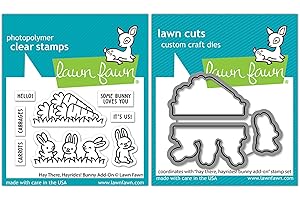 Lawn Fawn Hay There, Hayrides Bunny Add-On - Stamps & Dies - Two Item Bundle