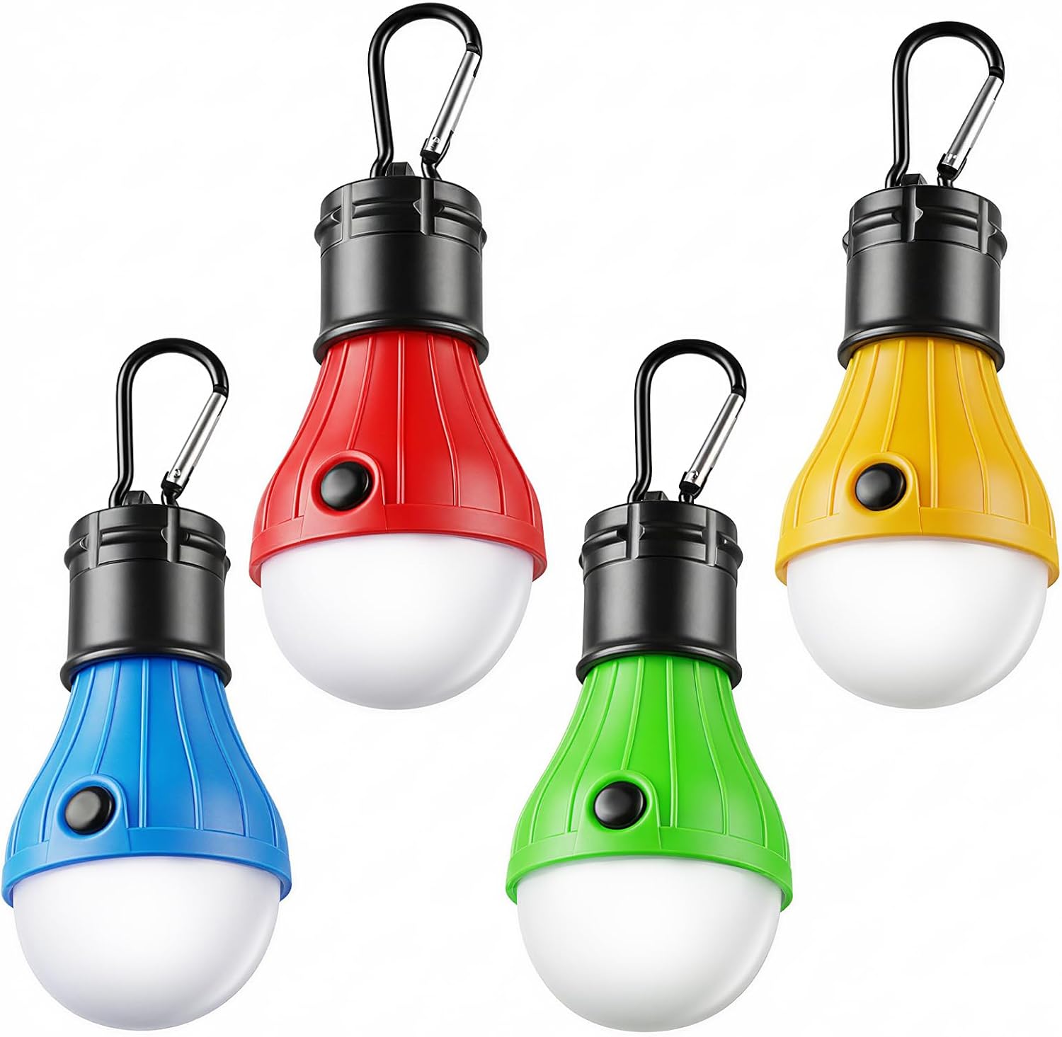 Camping Lights LED Camping Lantern Tent Lights Portable Emergency Light with Clip Hook for Camping Hiking Backpacking Hurricane Power Outage Outdoor, 4 Packs
