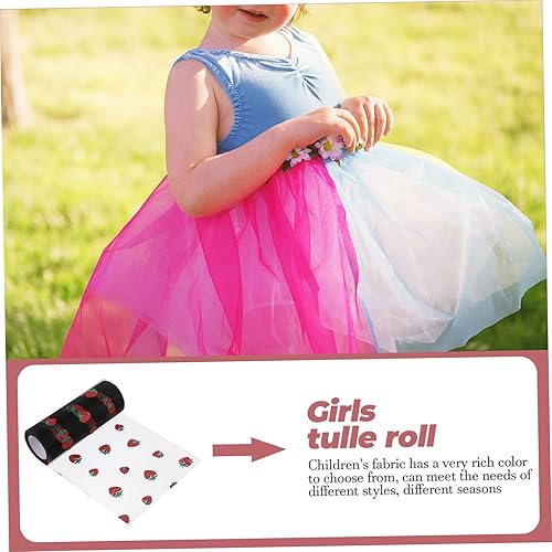 Miniatura 3 de VILLCASE 1 rollo pequeño de malla de fresa, rollo de cinta decorativa para envolver, carrete de tela, tutú, cinta de tul, cinta decorativa de gasa,