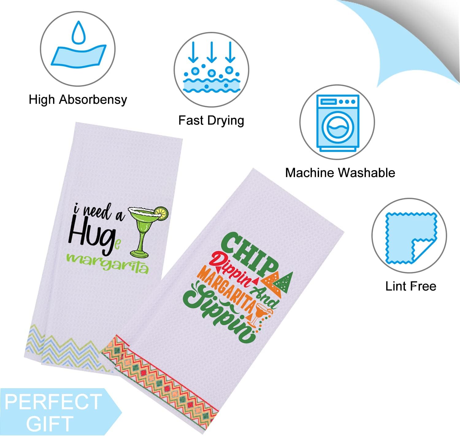 LXOMILL Margarita Gifts, Funny Kitchen Towels, Cinco De Mayo Decor image 4