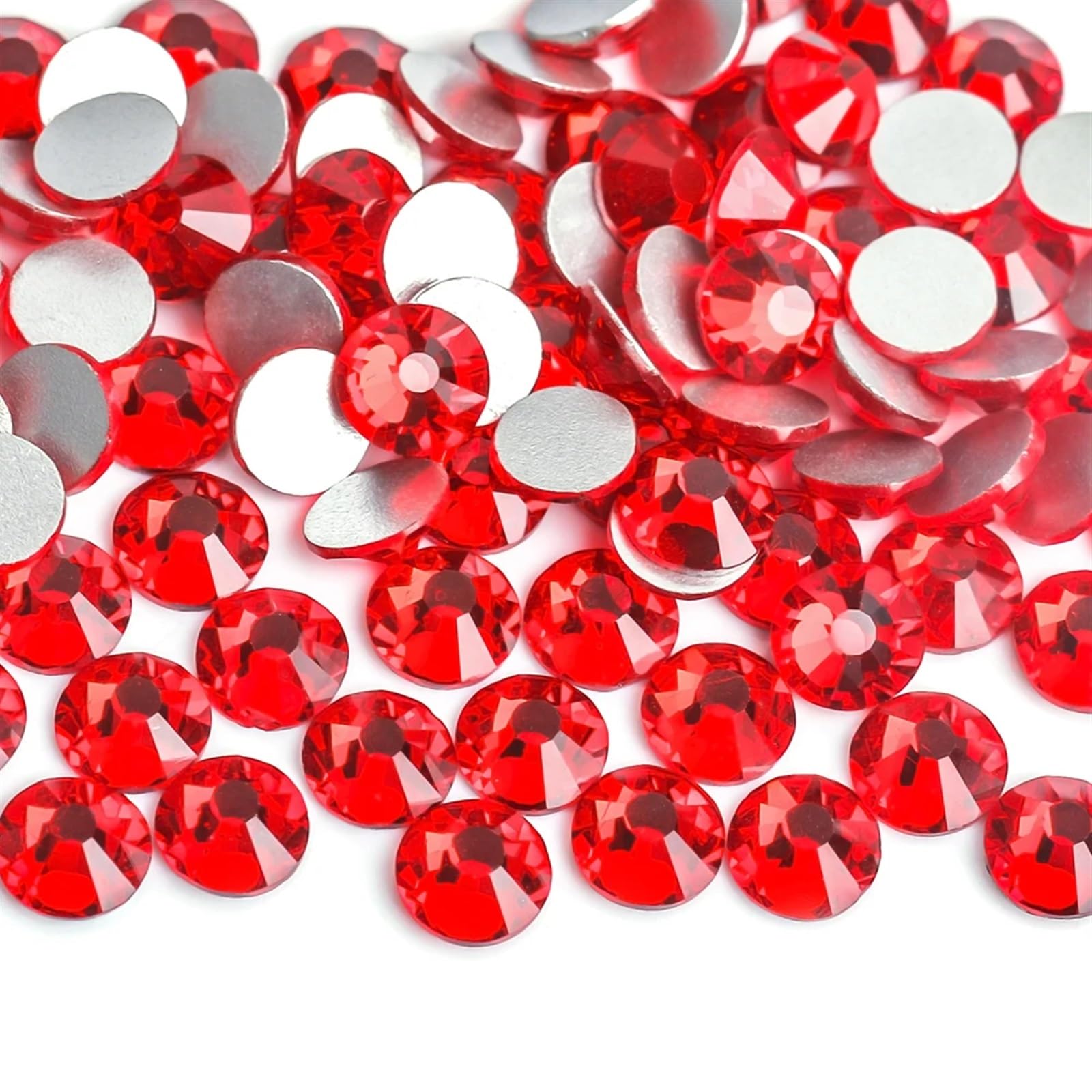 Strass per nail art SS3-SS30, colore rosso scuro chiaro, per nail art (oro rosa arcobaleno, SS16, 1440 pezzi) rosa chiaro, SS34, 288 pezzi