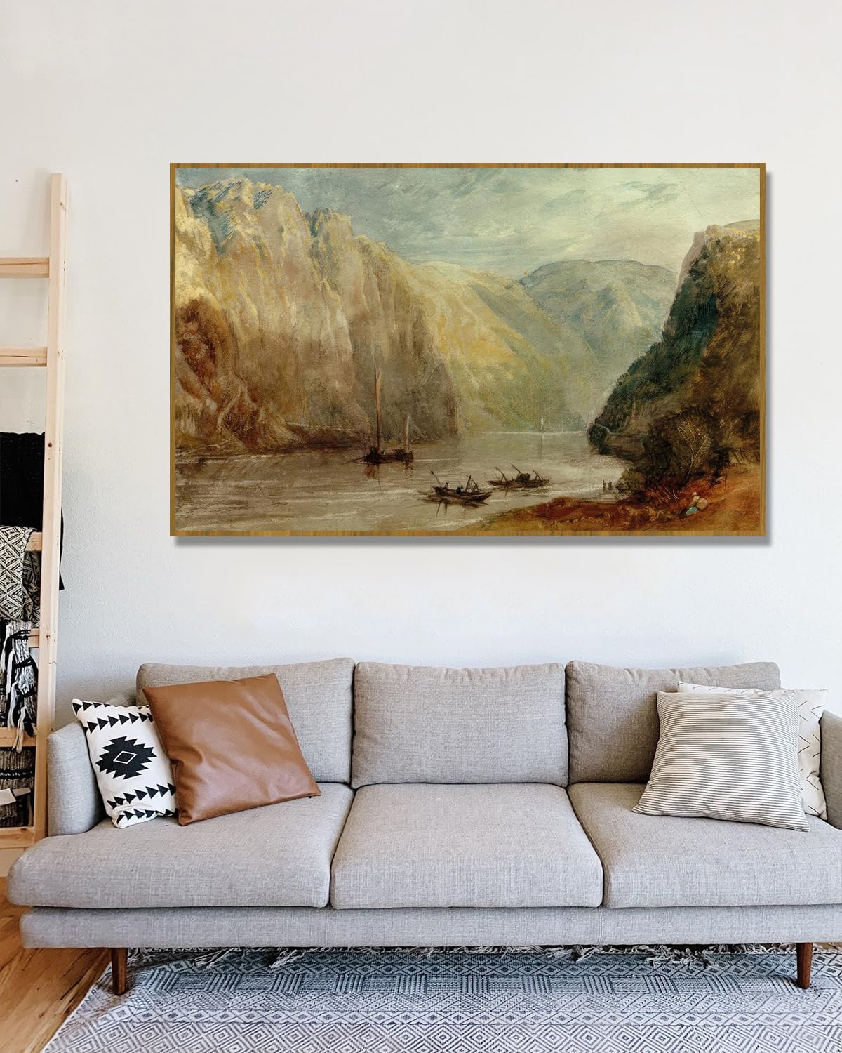 NHLDZYH Replika sztuki klasycznej B25. 40x64cm. Rama z drewna tekowego