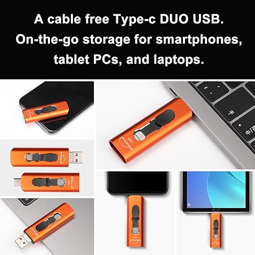 Miniatura 7 de Avomoco 3.1 128 GB 3 en 1 de alta velocidad OTG Pen Drive para teléfonos Android con micro tipo CUSB C Puertos, Photo Stick para teléfonos Android