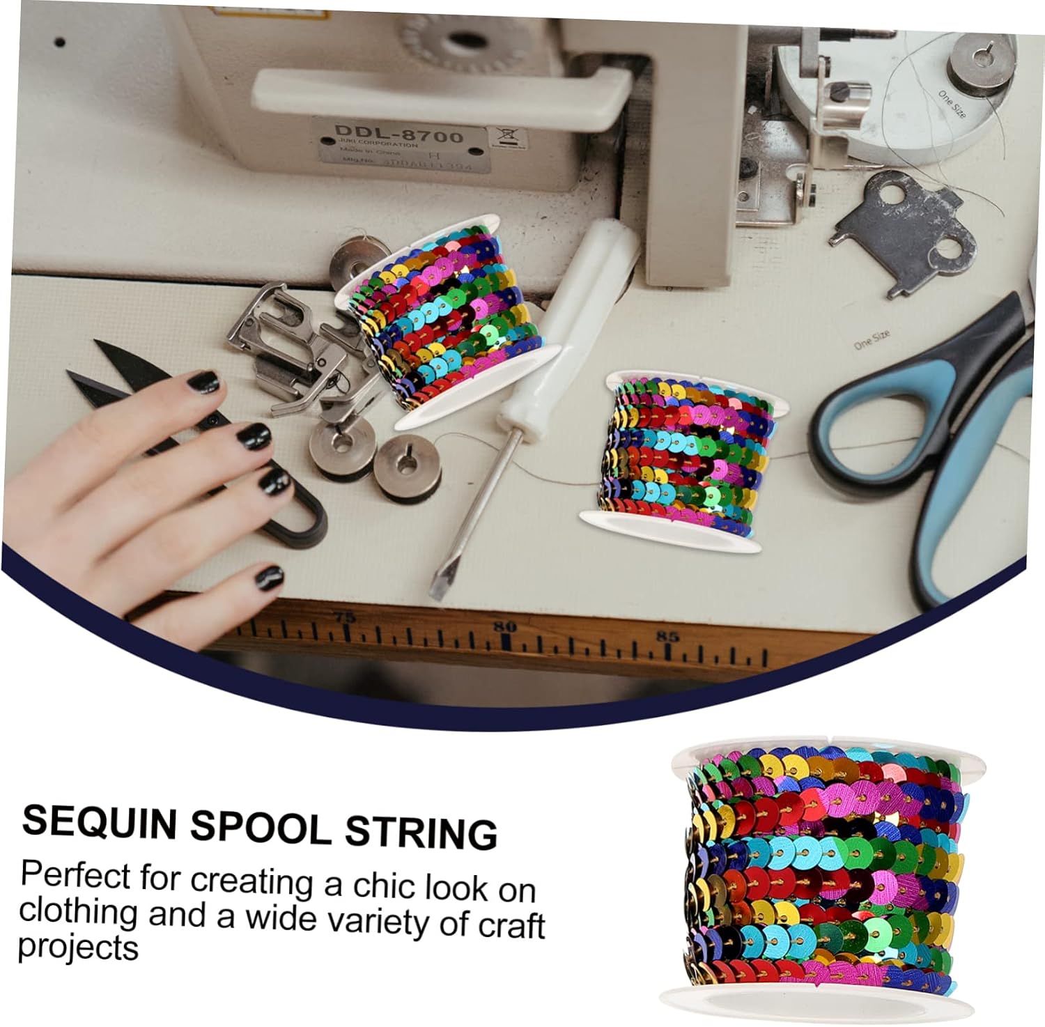 10rolls Colorful Sequin String Ribbon for DIY Clothing Embellishment for Sewing Crafting and Costume Design