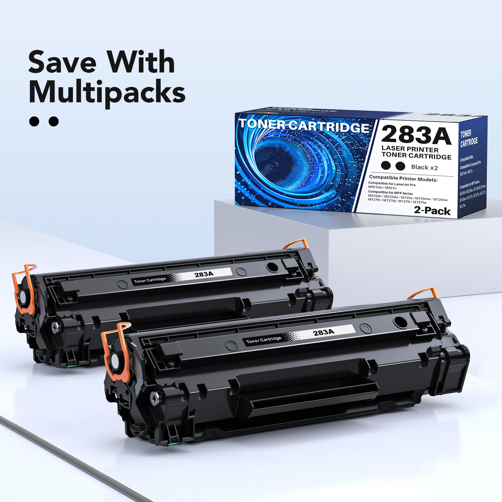 colorfly Toner 83A CF283A kompatybilny z HP 83A CF283A do Laserjet Pro MFP M125nw M127fs M127fw M127fn M225dw M125a dla Laserjet Pro M201dw M201n (2 czarny)
