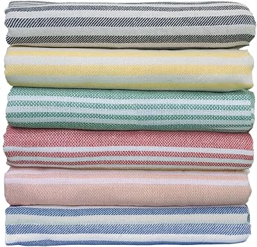 6 Packs Oversized Turkish Beach Towels Set Quick Dry Sand Free Boho Blanket Extra Large XL Swim Bath Pool Picnic Accessories Airplane Travel Vacation Essentials Women Mother Birthday Gift