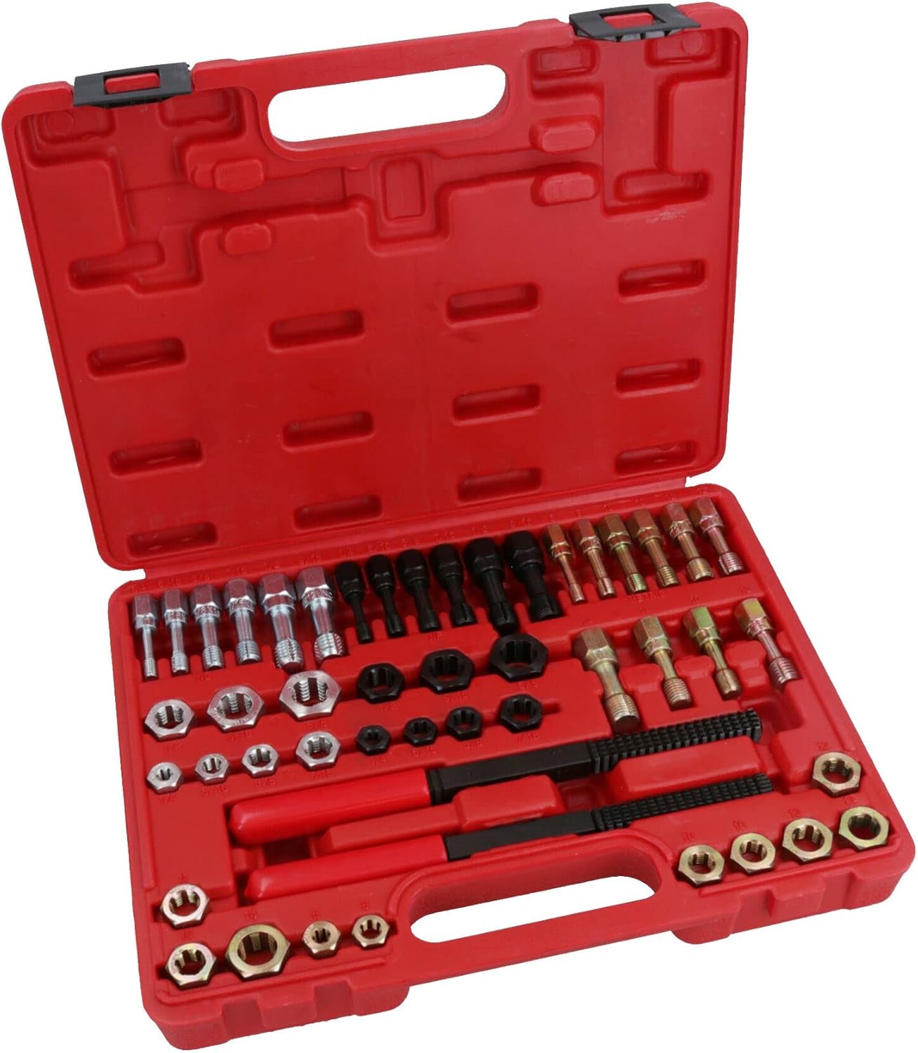 48pc Metric + Imperial UNF UNC Rethread Tap + Die Kit M6 - M14 1/4in - 5/8in
