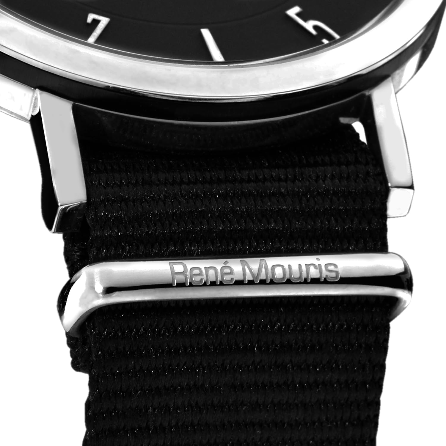 René Mouris L'Emporter Quarzuhren Für Herren – 41MM Klassische Uhr Aus 316L Edelstahl – Mineralglas Mit Saphirbeschichtung – 50M wasserdichte Armbanduhr Mit Nylonarmband.