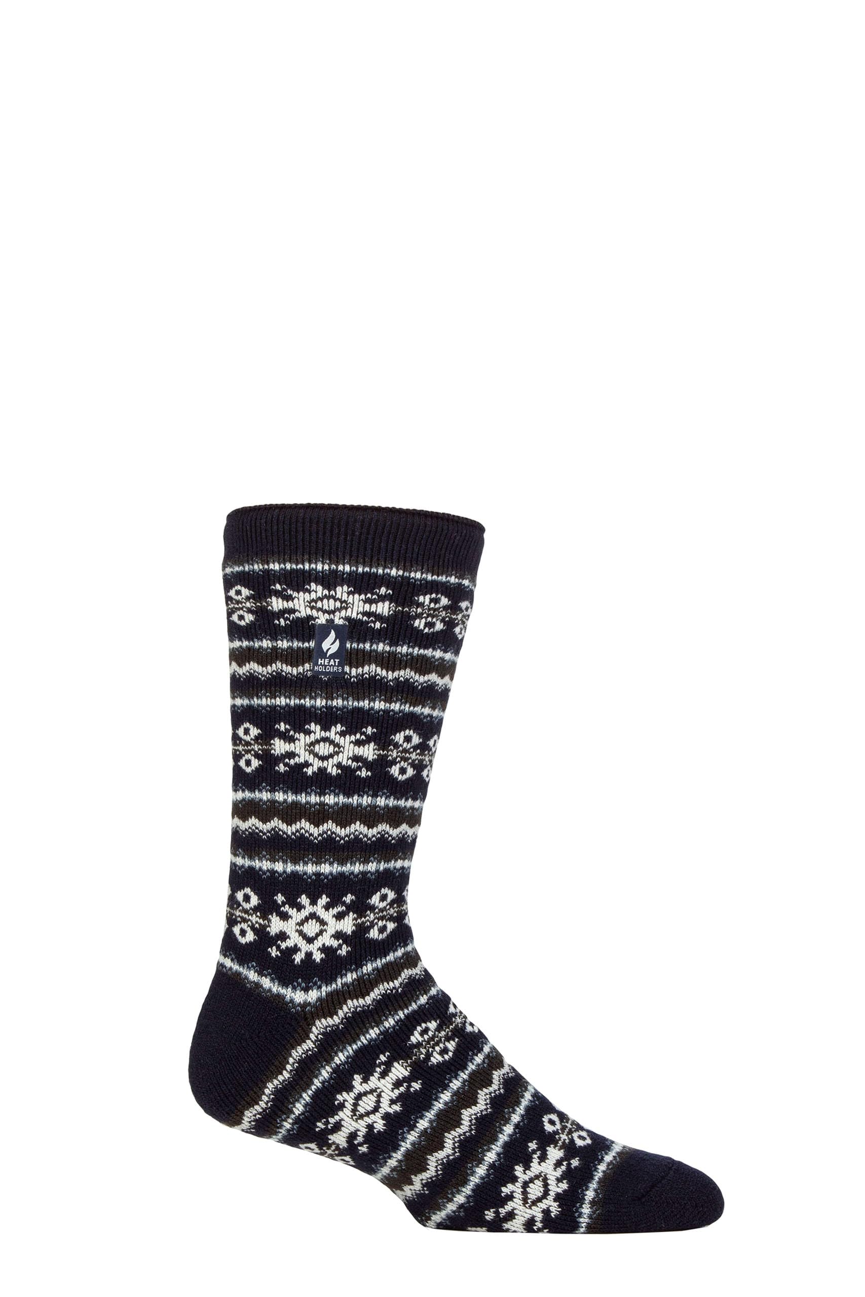 HEAT HOLDERS SOCKSHOP Mens Socks - Nordic Soul Warming Warm Cosy Thermal Socks 1 Pair Size 6-11 Nordic Navy