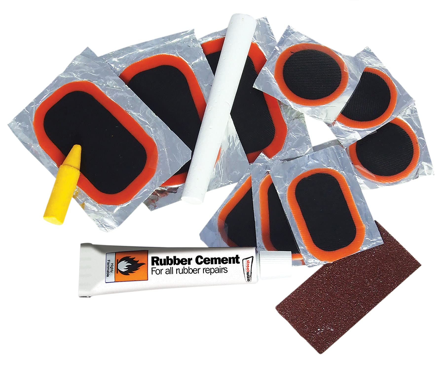 Streetwize - Cycle Puncture Repair Kit - Tyre Repair, Adhesive Pads. - SWCRK