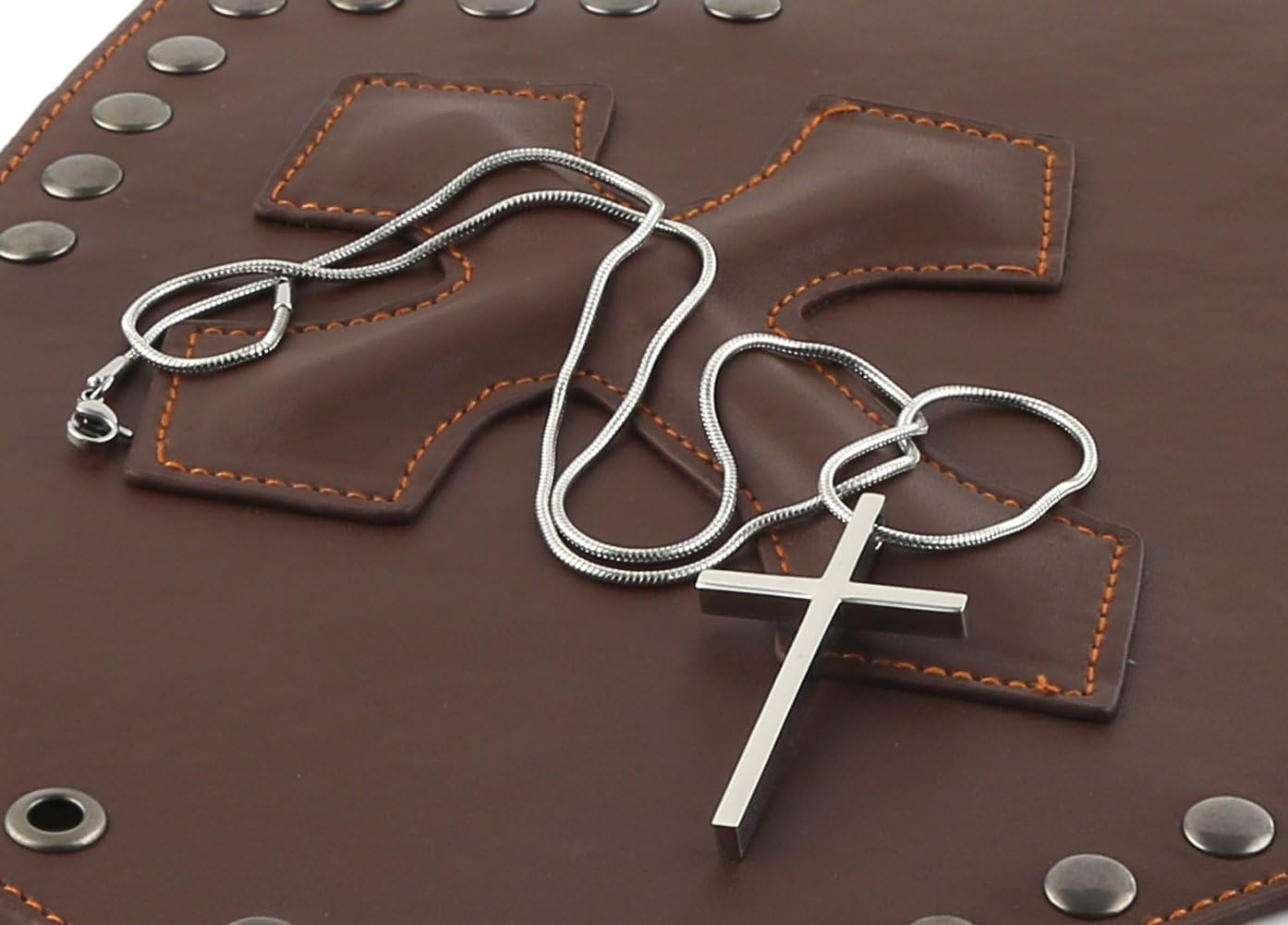 HZMAN Philippians 4:13 Cross Pendant STRENGTH Bible Verse Stainless Steel Necklace - Image 5