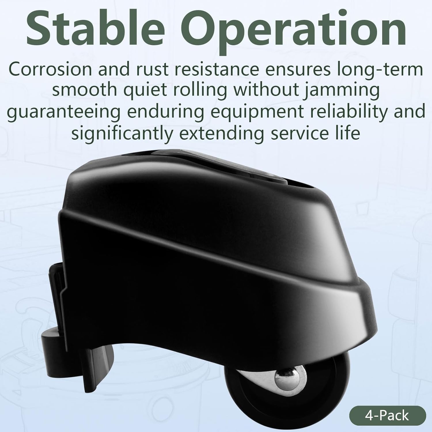 12388 Foot Caster & 12293 Caster Wheel Kit Compatible with Ridgid 6 & 16 Gal Wet/Dry Vacuum, Vacuum Casters Wheel Plate-Casters (4 Pack)