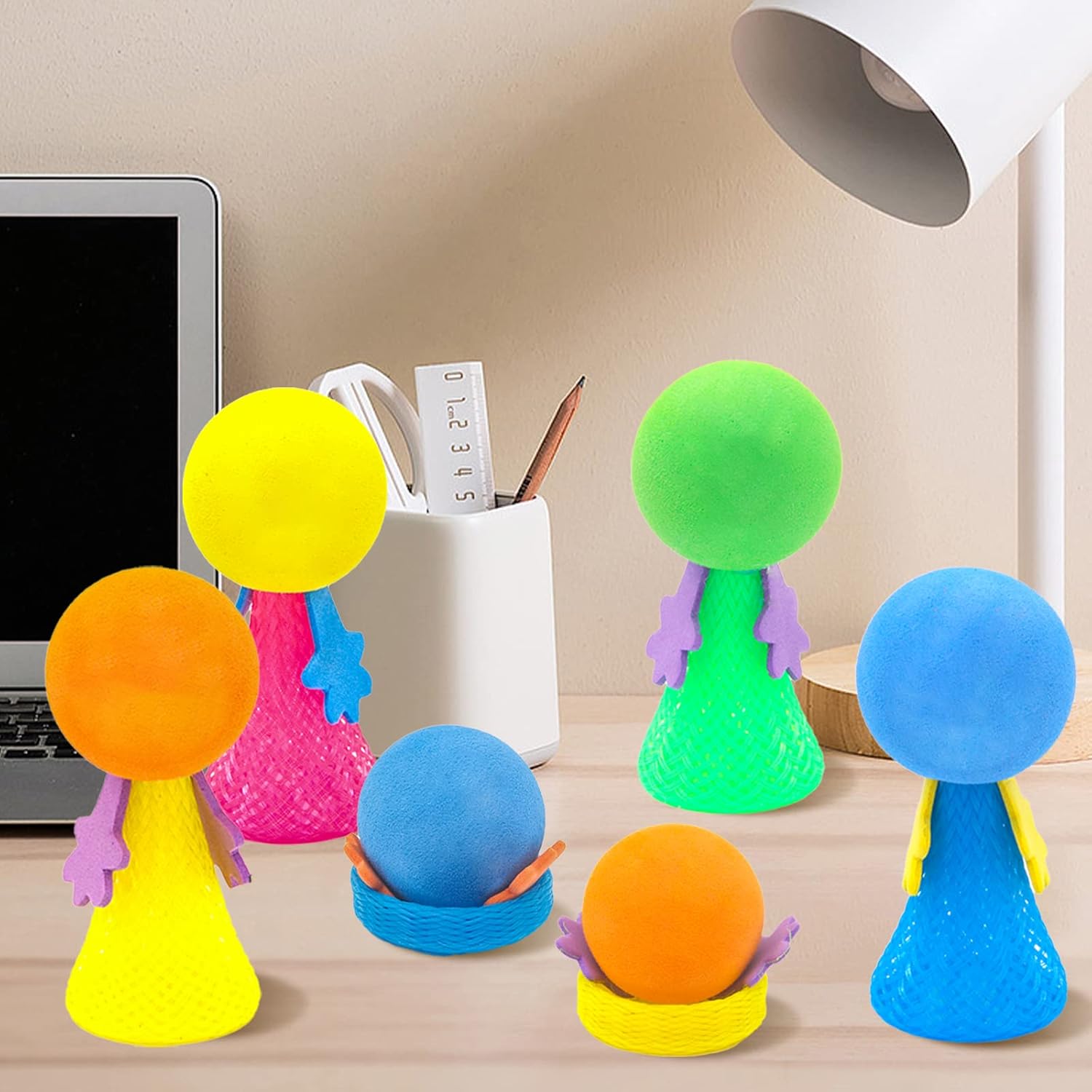 15 Pcs Jumping Spring Toys, Popper Spring Launchers Toy Bouncing Colorful Dolls, Great Gifts for Kids, Holiday Party Favored Toys.