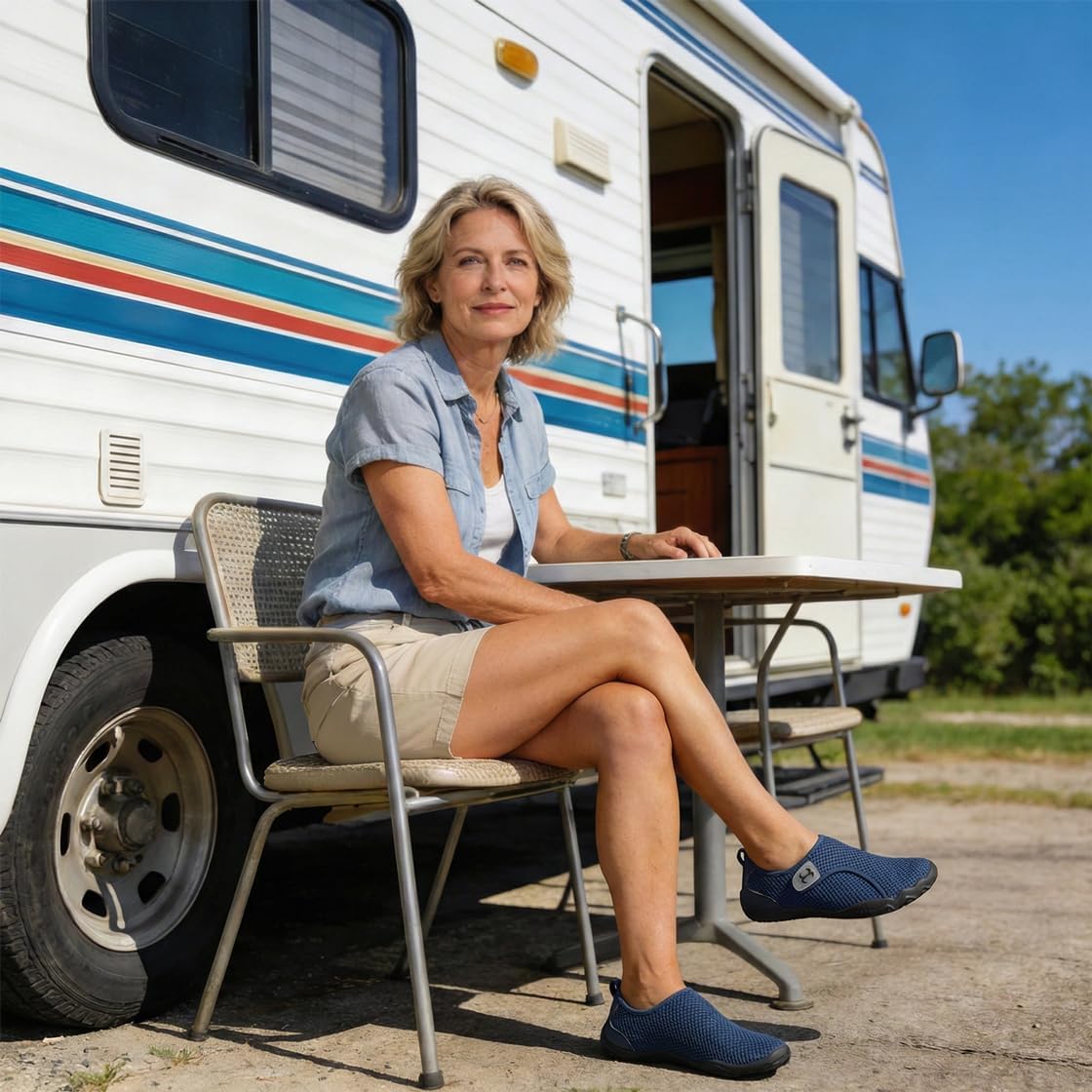 Scurtain Barefoot Walking Shoes for Women Men Adjustable Wide Diabetic Neuropathy Shoe Breathable Zero Drop Minimalist Sneakers Comfortable Slip on Beach Hiking Shoes - Image 2