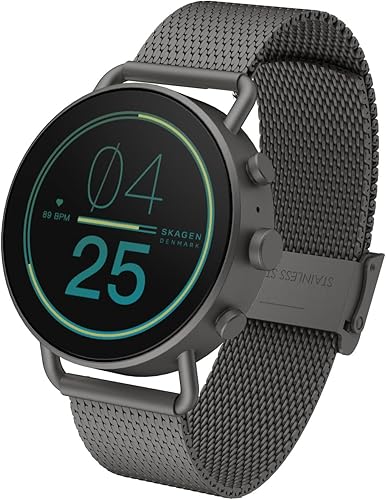 Skagen Reloj inteligente con pantalla táctil Gen 6 con Alexa integrado, altavoz, frecuencia cardíaca, oxígeno en sangre, GPS, pagos sin contacto y