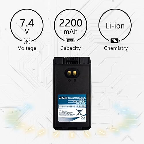 Miniatura 3 de elxjar Paquete de 2 baterías de repuesto de iones de litio de 7.4 V BP-280 para ICOM F1000 F1000D F1000S F1000T F1100 F2000 F2000D F2000S F2000T