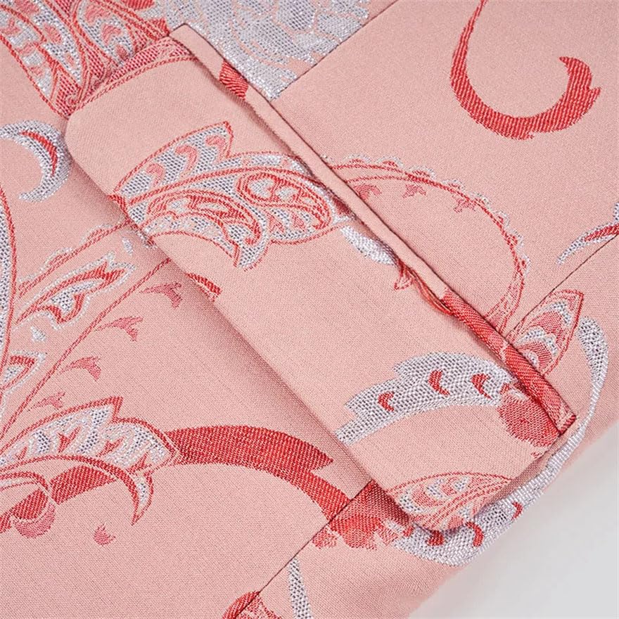 Men Slim Embroidered Coat Pants Two-Piece Suit Blazer Jacket and Trousers Wedding Party Suit3