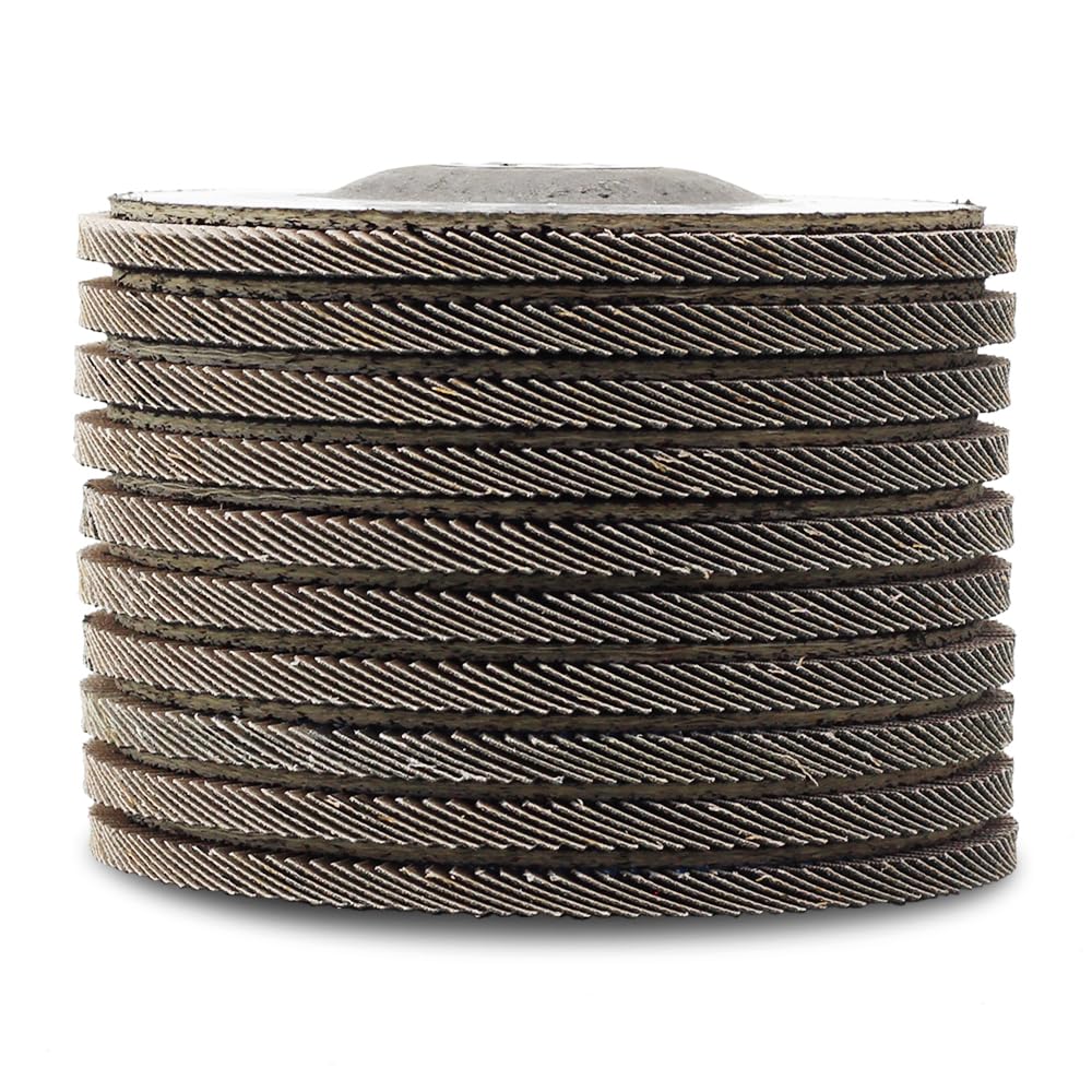 BHA Discos abrasivos de circonita de 6 pulgadas para desbarbar, mezclar, eliminar óxido, moler metal o lijar madera tipo 27, 6 x 7/8 pulgadas, paquete de 10 (grano 80)