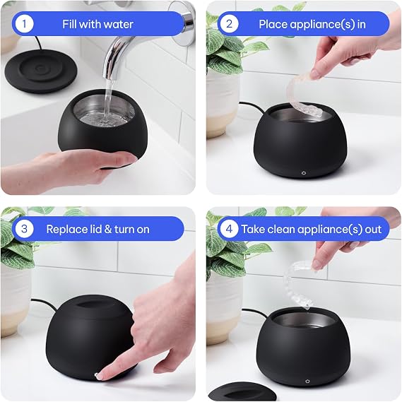 Zima Dental Pod PRO: New Ultrasonic Retainer Cleaner Machine. Market-Leading, Best Aligner Cleaner, Nightguard Cleaner, Mouthguard Cleaner, Denture Cleaner, Ultrasonic Cleaner for Oral Dental Care