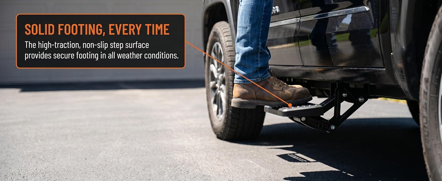 Truck Bed Step Compatible with Toyota 2014-2021 Tundra (2014 2015 2016 2017 2018 2019 2020 2021) Folding Truck Step Bumper Tailgate Step #OE PT392-34140