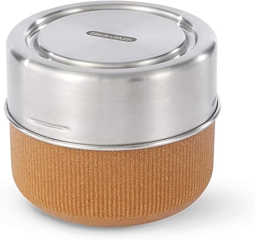 Black+Blum - Recipiente de vidrio para preparar comidas, a prueba de fugas, recipiente de alimentos y lonchera, apto para microondas, congelador,