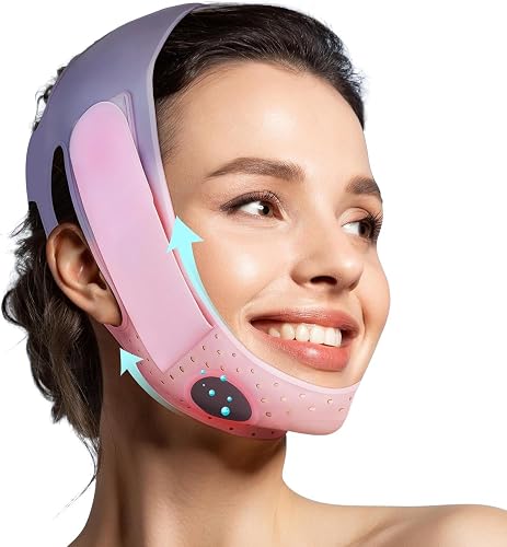 SAKINU Silicone Face Lifting Strap Graphene V Line Facial Slimming Belt Adjustable Jawline Band For Double Chin Reduction