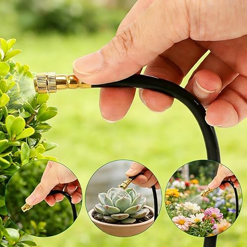 Miniatura 3 de Sistema de riego de 360 para jardín, sistema de riego por goteo de 40 pies con 13 boquillas, sistema de riego de jardín, accesorios de invernadero,