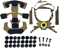 Vista 10 de Almohadillas tácticas para casco, universal Airsoft para exteriores, repuesto interno de espuma viscoelástica, kit de acolchado para casco