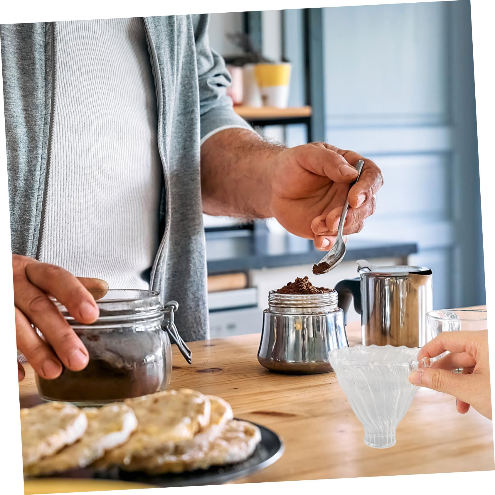 LABRIMP Compact Coffee Dripper Reusable Glass Funnel for Effortless Brewing for Home Office Use Easy to Clean Elegant Design for Coffee