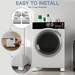 SEISSO Plaquettes anti-vibrations, pour laveuse et sécheuse 1100 lbs Poids Capacité, Double hauteur Laver la machine Pads de pied pour anti-dérapant & La réduction du bruit protège le plancher de la salle de lavage