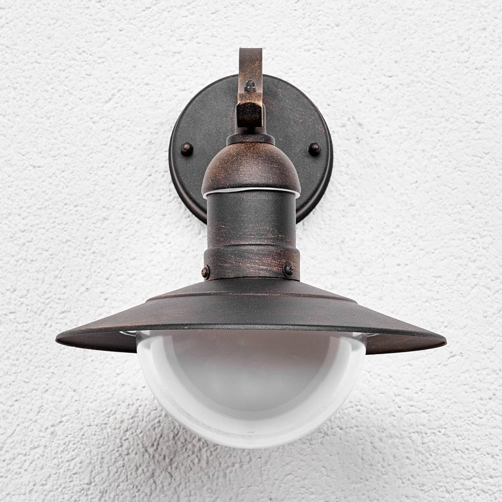 Lindby Applique LED da esterni (Moderno) colore Marrone, in Acciaio Inox lampadina inclusa applique lampada outdoor per facciata/parete
