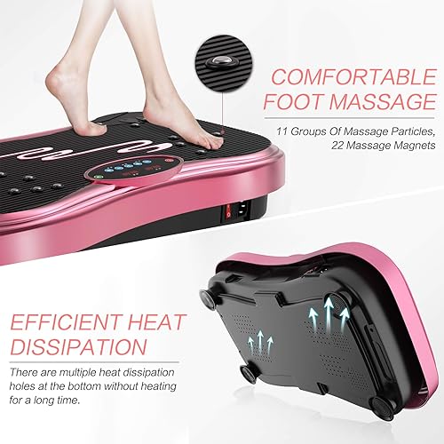 Miniatura 6 de Máquina de ejercicios con placa de vibración, plataforma de entrenamiento de cuerpo entero para fitness en casa y pérdida de peso + control remoto +