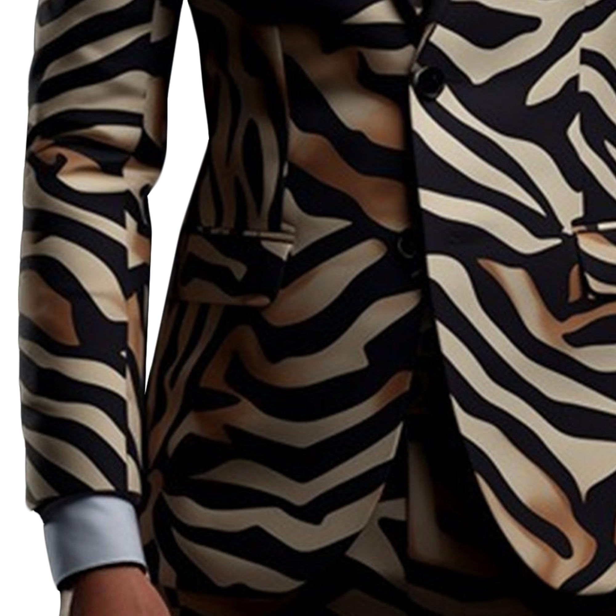 Giacche casual da uomo con grano leopardo 3D Leopard Grain un bottone blazer per gli uomini eleganti cappotti sportivi giacca