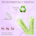 Paquet de 8 1.2V Ni-MH 2/3AAA 200mAh Batteries rechargeables pour lampes solaires (plus courte que AAA Taille)