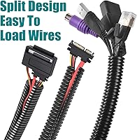 Vista 3 de ALLWIN Conducto de cable de telar de alambre dividido de 1/4 de pulgada, protector de cable de 30 pies, conducto flexible de cable automotriz